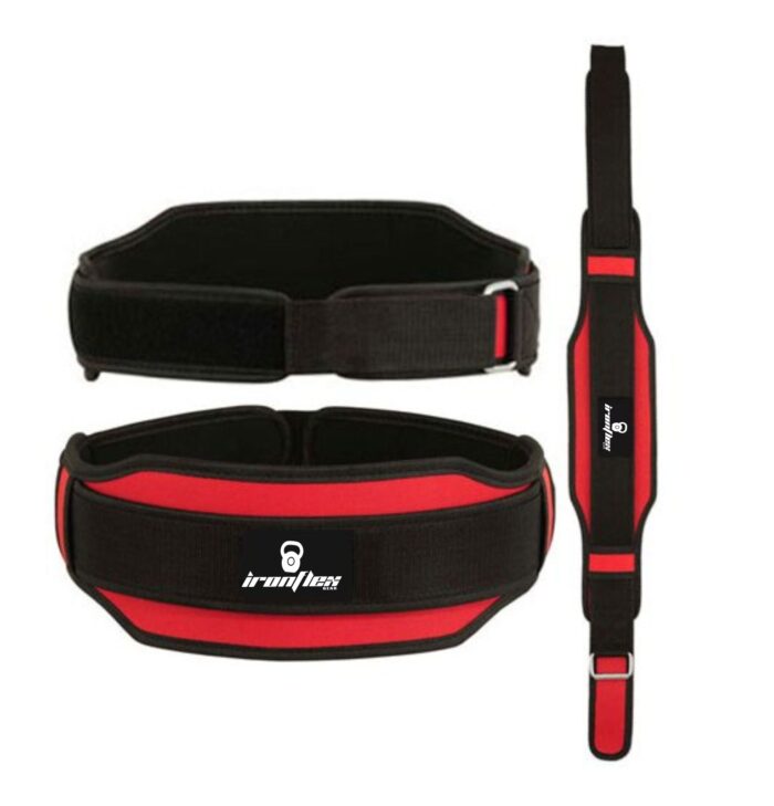 IronShield Weight Lifting Belts Bk-Rd